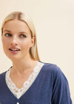 Camisón largo con botones Mujer Ropa Para Dormir