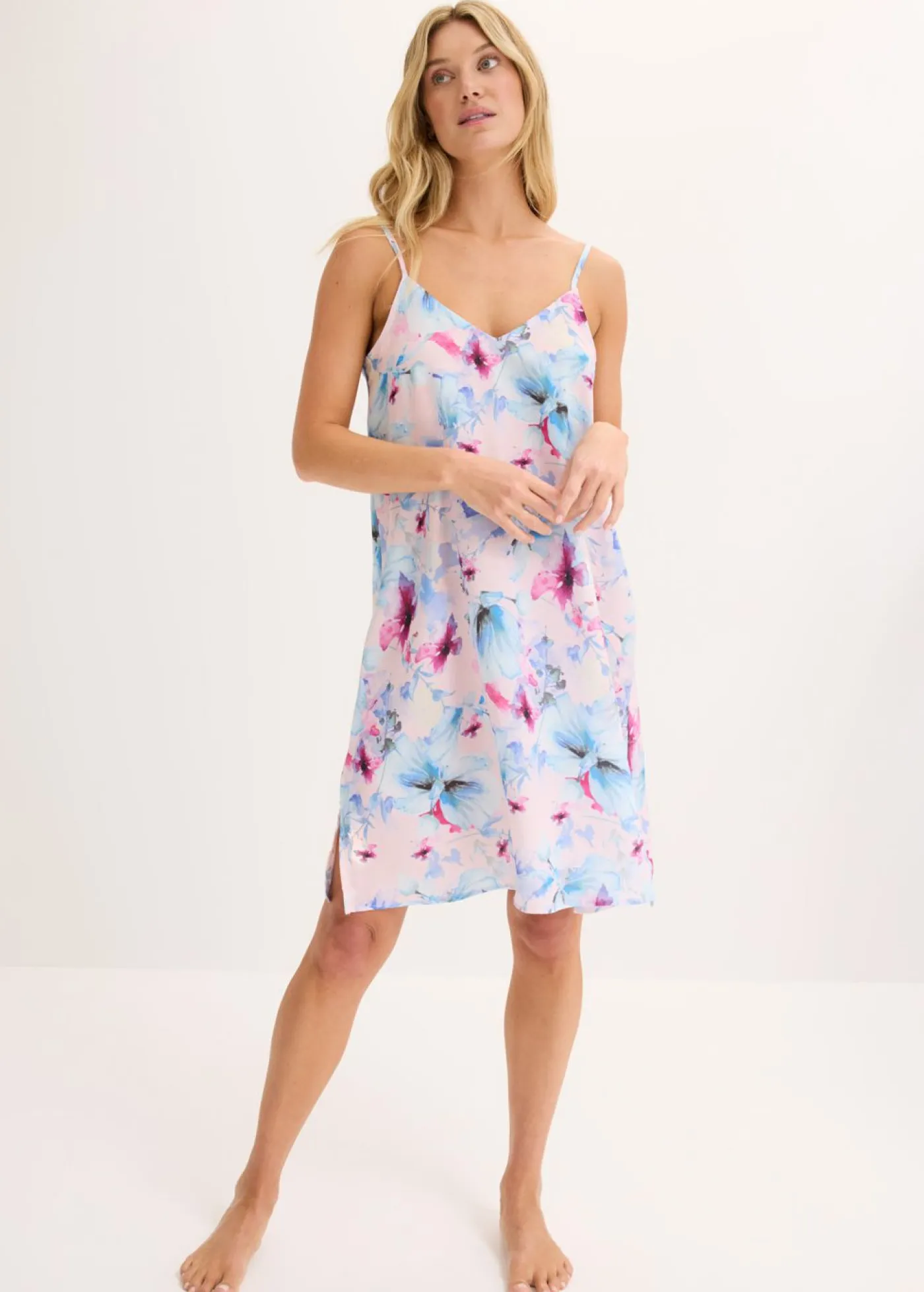 Sale Camisón largo de satén brillante Mujer Ropa Para Dormir