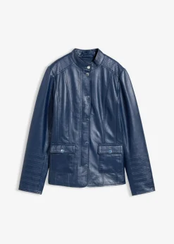 Cazadora de cuero en napa de cordero Mujer Premium|Chaquetas Y Abrigos