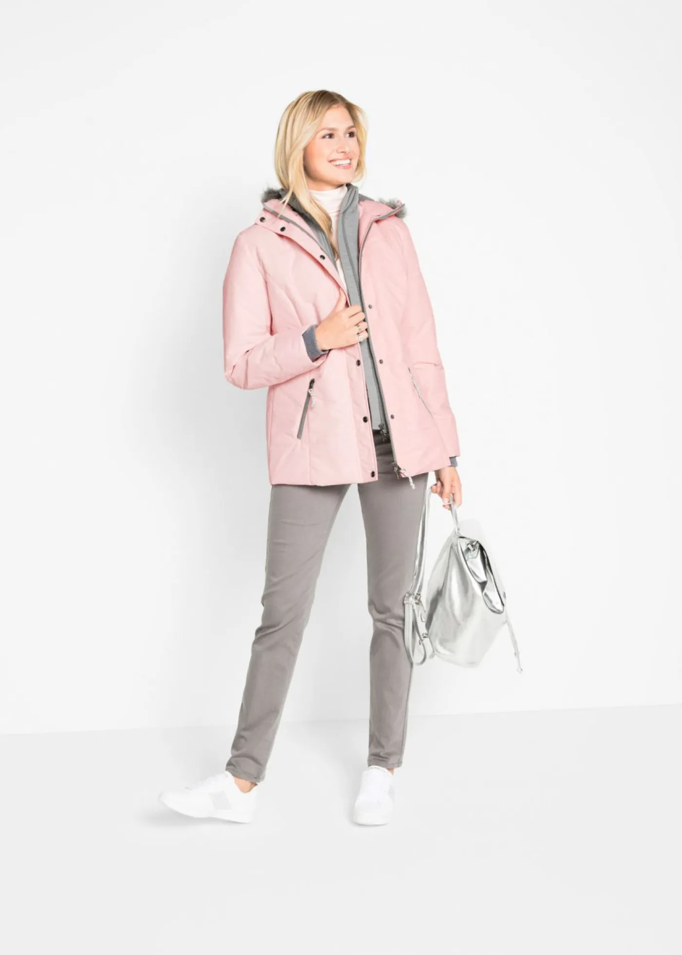 Outlet Cazadora de invierno con aspecto 2 en 1 Mujer Chaquetas Y Abrigos