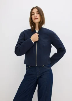 Sale Cazadora de mezcla de viscosa suave Mujer Esenciales|Chaquetas Y Abrigos