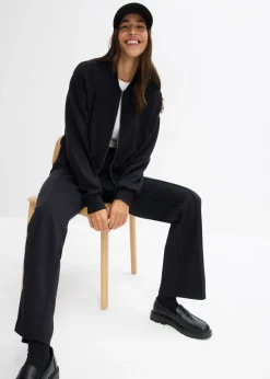 Online Cazadora de neopreno de suave mezcla de viscosa Mujer Chaquetas Y Abrigos|Novedades