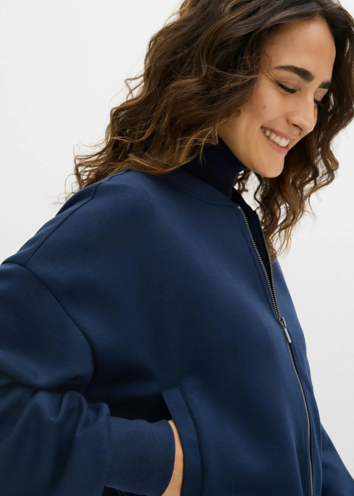 New Cazadora de neopreno de suave mezcla de viscosa Mujer Chaquetas Y Abrigos|Novedades