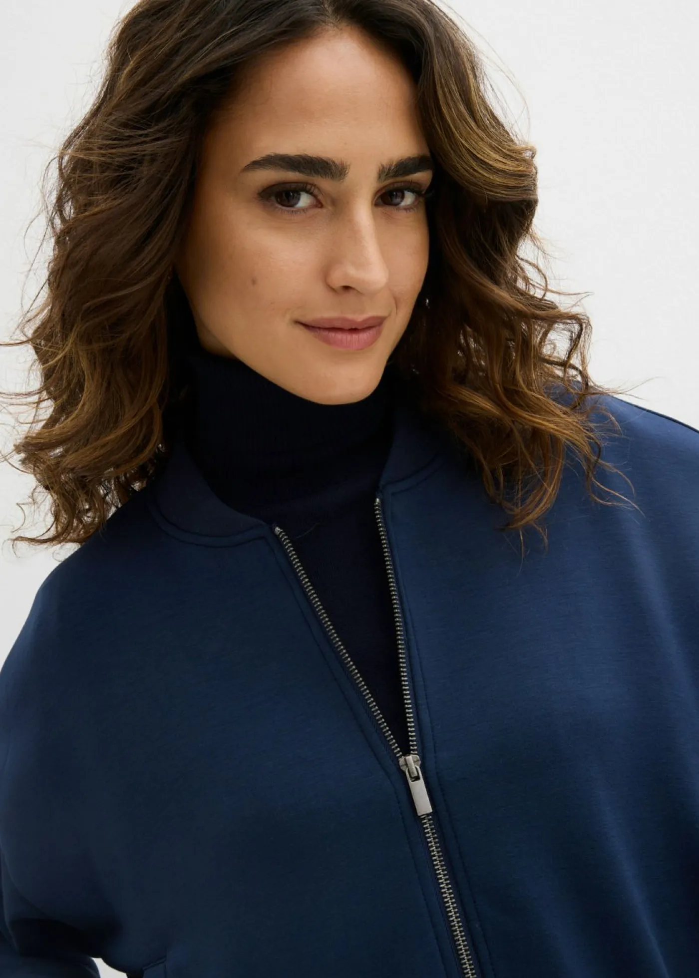 New Cazadora de neopreno de suave mezcla de viscosa Mujer Chaquetas Y Abrigos|Novedades