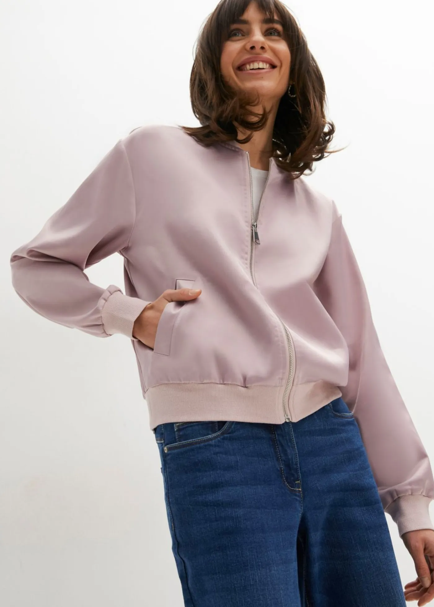 Outlet Cazadora de satén Mujer Chaquetas Y Abrigos