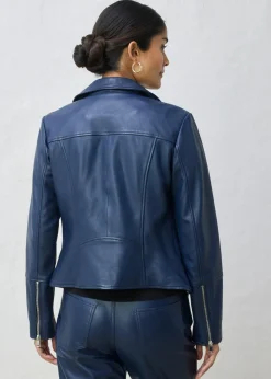 Cazadora motera de napa Mujer Premium|Chaquetas Y Abrigos