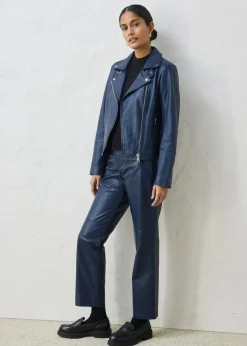 Cazadora motera de napa Mujer Premium|Chaquetas Y Abrigos