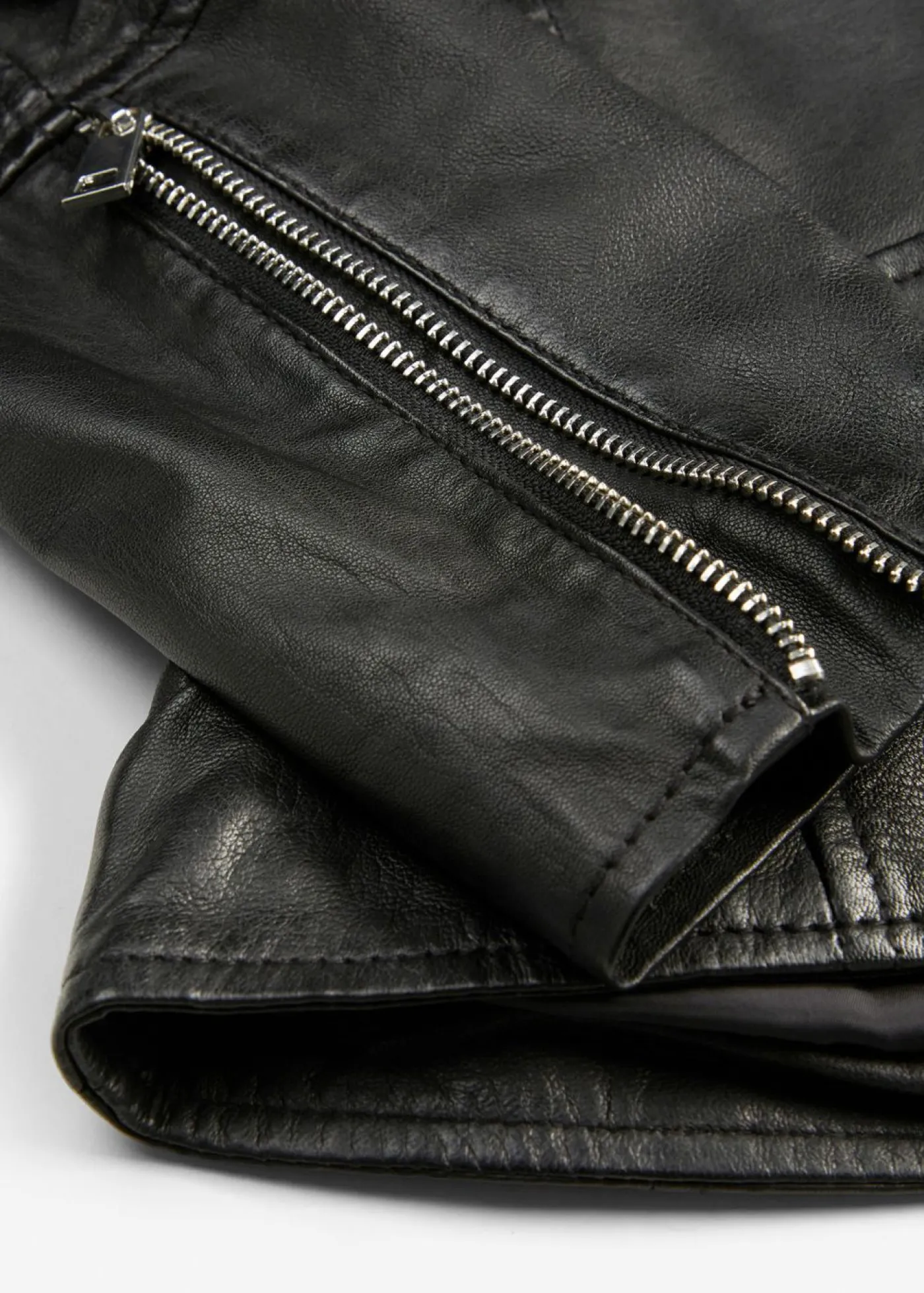 Online Cazadora motera de napa Mujer Premium|Chaquetas Y Abrigos
