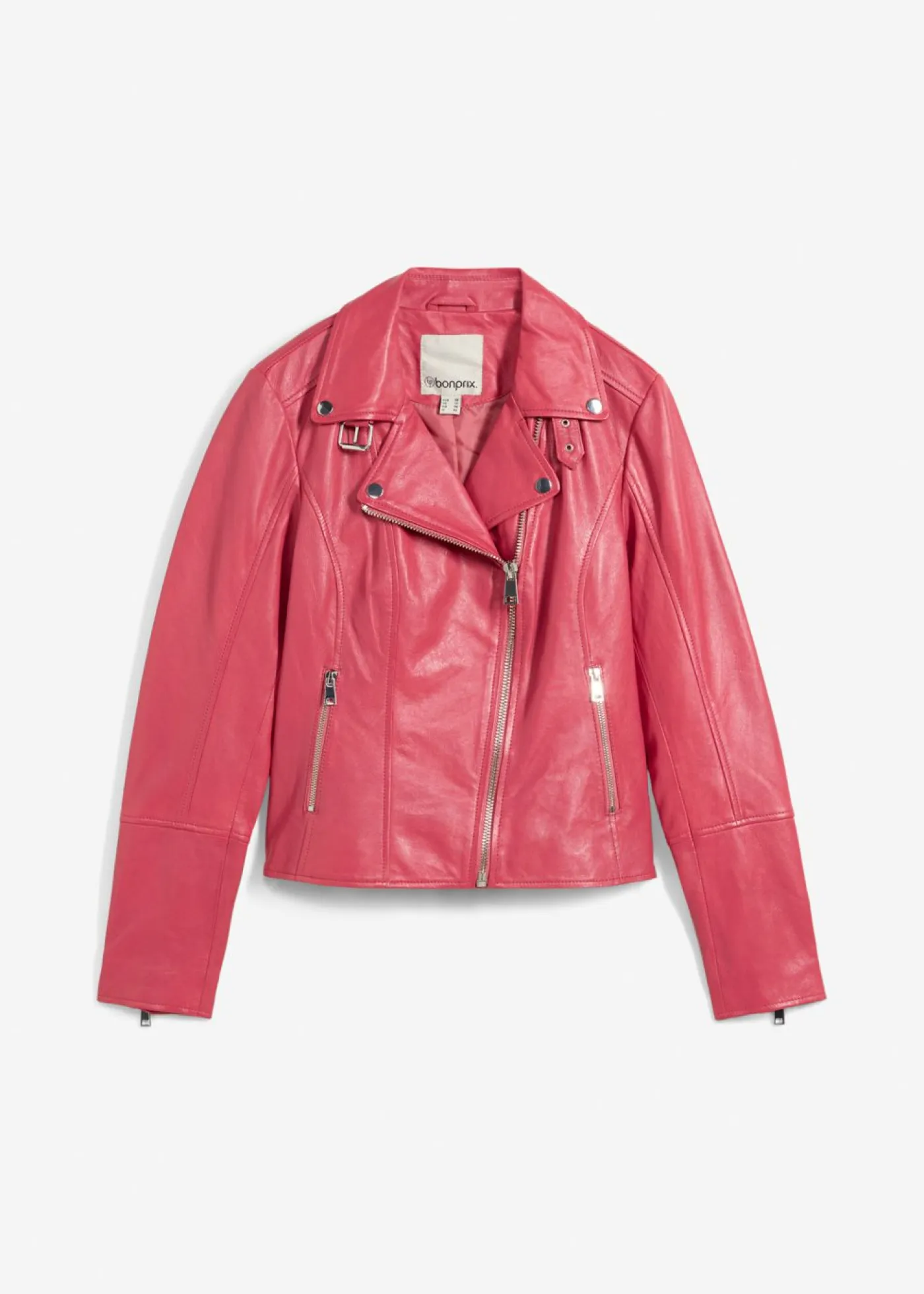 Best Cazadora motera de napa Mujer Premium|Chaquetas Y Abrigos