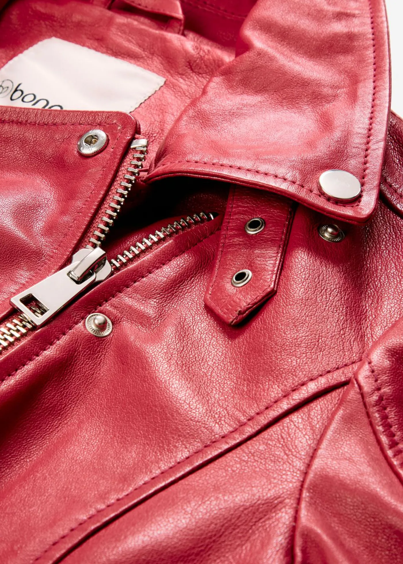 Best Cazadora motera de napa Mujer Premium|Chaquetas Y Abrigos