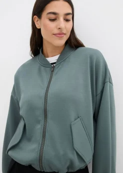 Sale Cazadora oversize de neopreno de suave mezcla de viscosa Mujer Ropa Cómoda|Chaquetas Y Abrigos