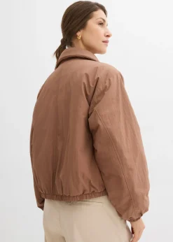 Clearance Cazadora repelente al agua con dobladillo abullonado Mujer Chaquetas Y Abrigos|Novedades