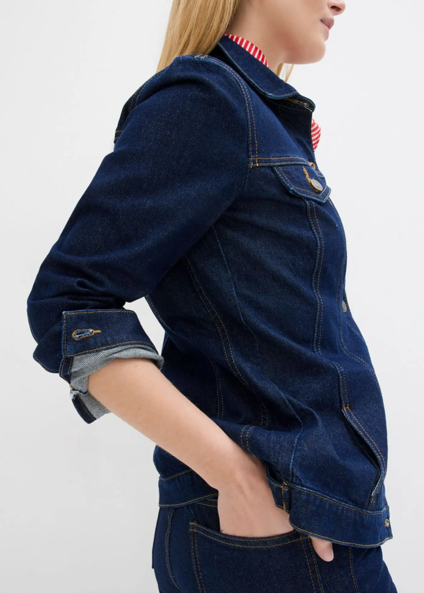 Online Cazadora vaquera ajustada Mujer Chaquetas Y Abrigos