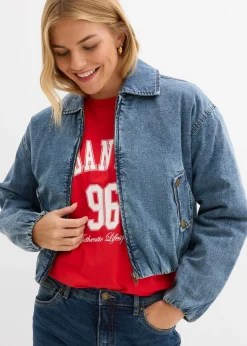 Discount Cazadora vaquera con forro cálido, cropped Mujer Chaquetas Y Abrigos