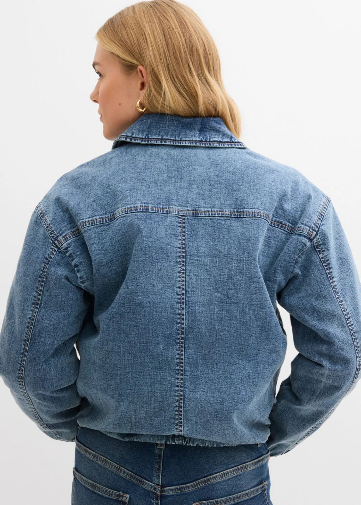 Discount Cazadora vaquera con forro cálido, cropped Mujer Chaquetas Y Abrigos