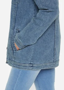 Best Cazadora vaquera elástica con corte boyfriend Mujer Chaquetas Y Abrigos