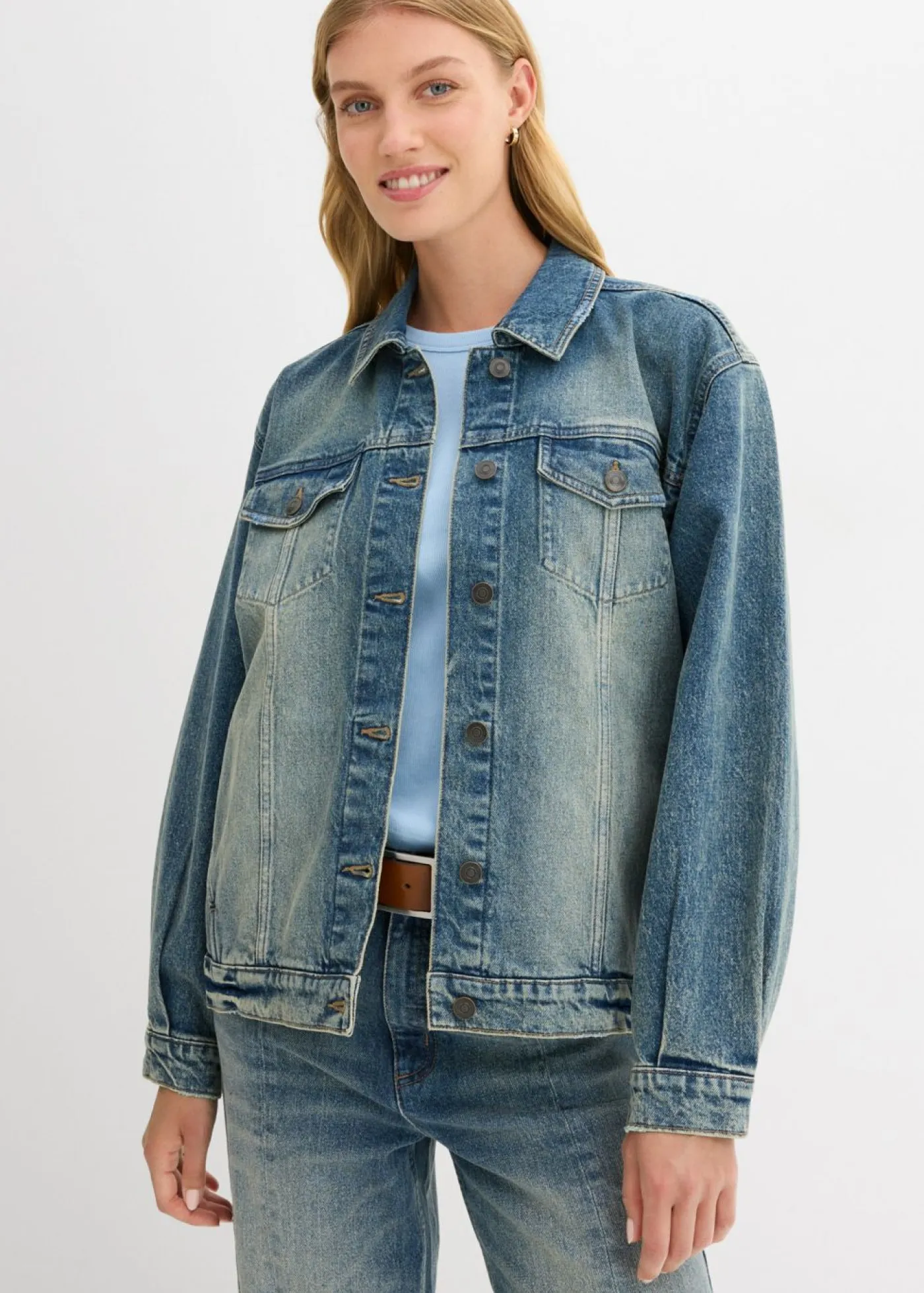 Discount Cazadora vaquera holgada Mujer Chaquetas Y Abrigos