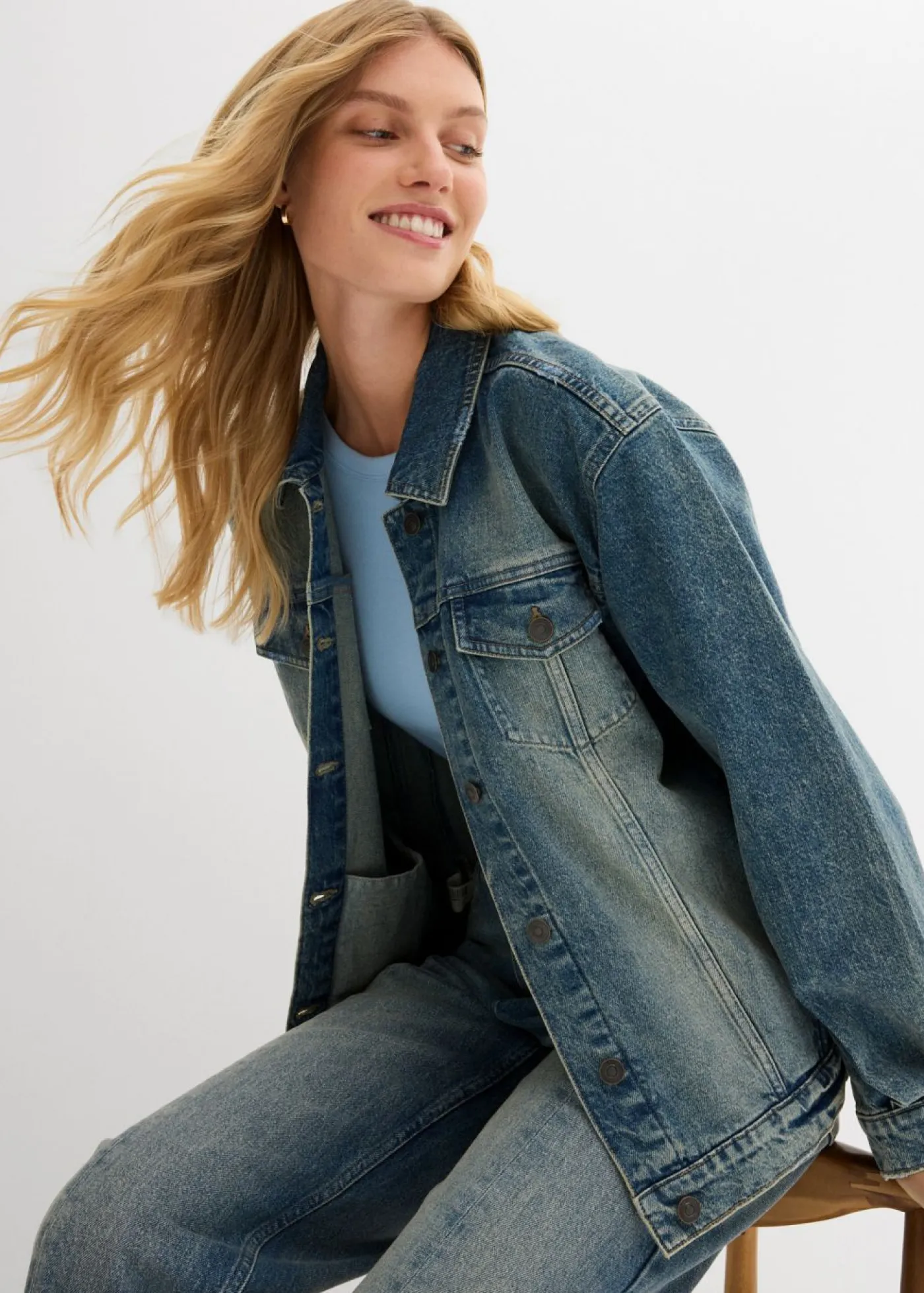 Discount Cazadora vaquera holgada Mujer Chaquetas Y Abrigos
