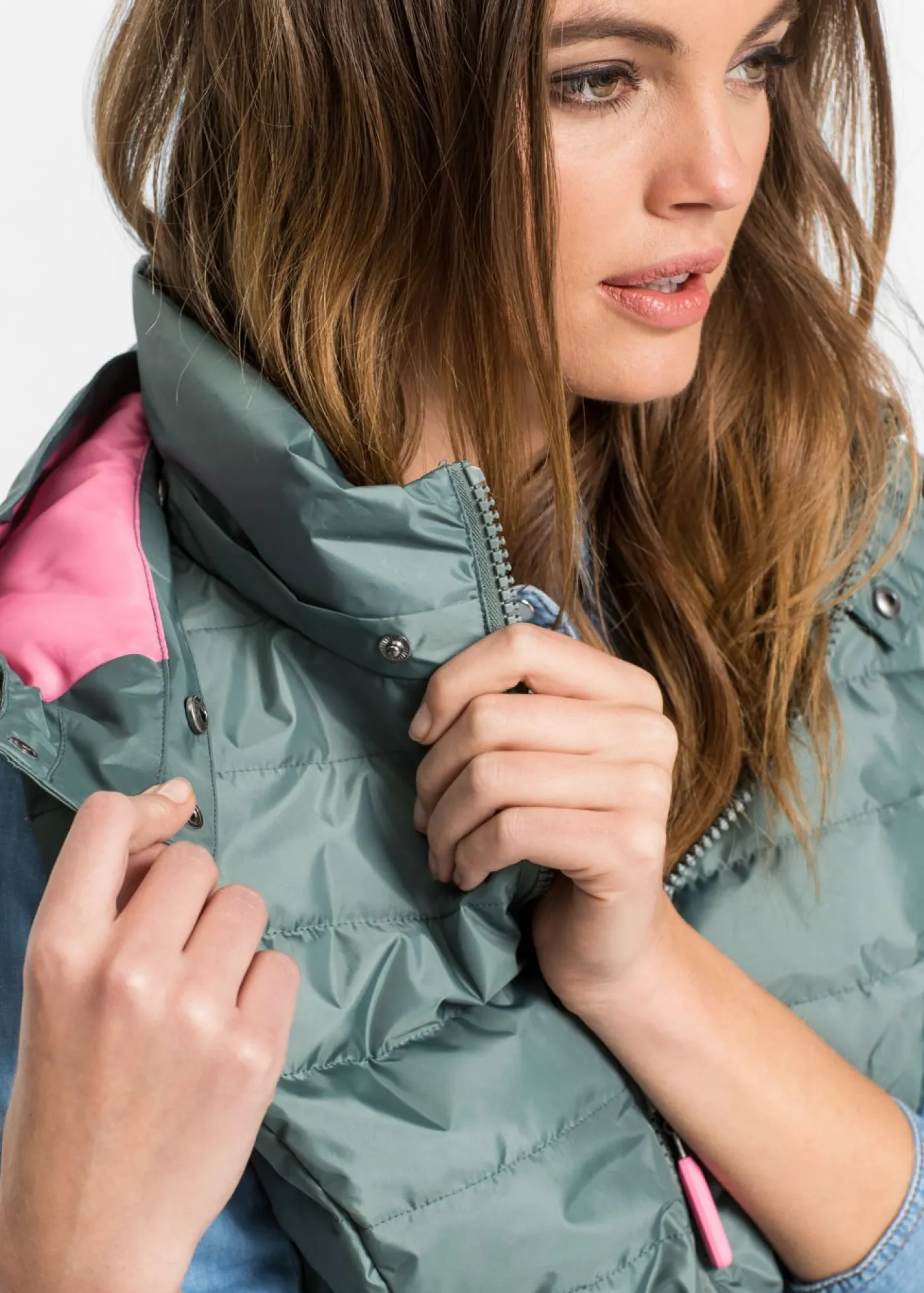 Sale Chaleco acolchado con capucha Mujer Chaquetas Y Abrigos