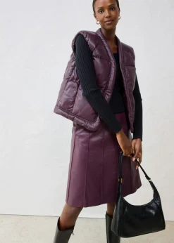 Discount Chaleco acolchado de napa de cordero Mujer Chaquetas Y Abrigos
