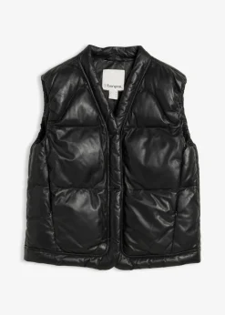 Discount Chaleco acolchado de napa de cordero Mujer Chaquetas Y Abrigos