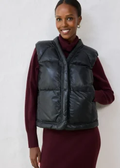 Discount Chaleco acolchado de napa de cordero Mujer Chaquetas Y Abrigos