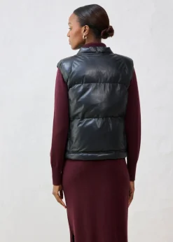 Discount Chaleco acolchado de napa de cordero Mujer Chaquetas Y Abrigos