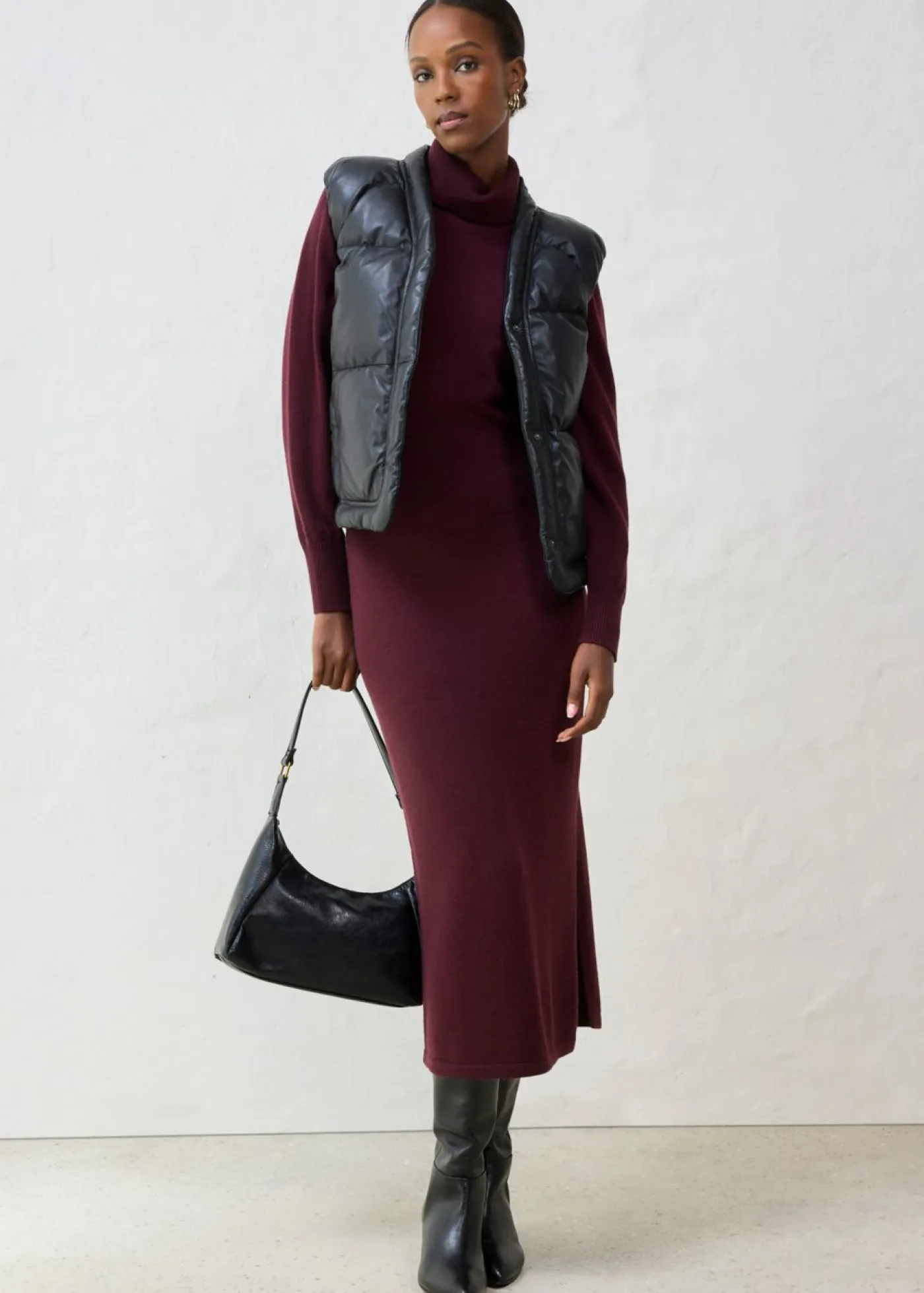 Discount Chaleco acolchado de napa de cordero Mujer Chaquetas Y Abrigos