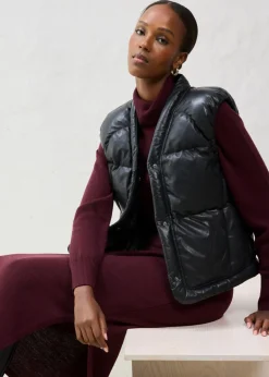 Discount Chaleco acolchado de napa de cordero Mujer Chaquetas Y Abrigos