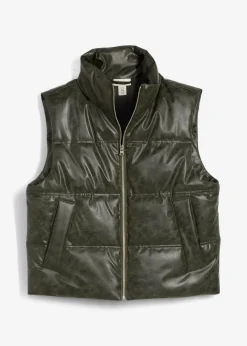 Clearance Chaleco acolchado de piel sintética Mujer Chaquetas Y Abrigos