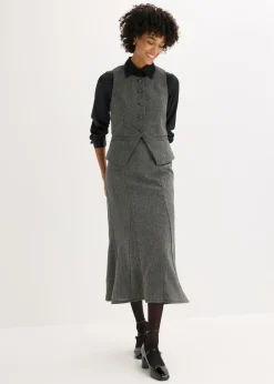 Hot Chaleco con aspecto tweed Mujer Chaquetas Y Abrigos