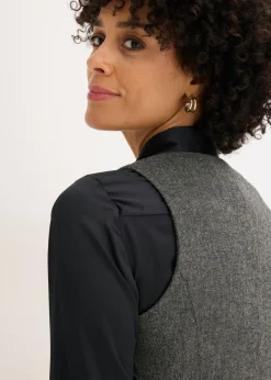 Hot Chaleco con aspecto tweed Mujer Chaquetas Y Abrigos