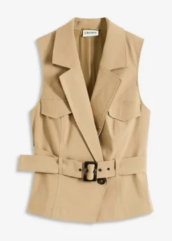 Hot Chaleco con cinturón Mujer Chaquetas Y Abrigos