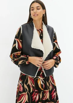 Discount Chaleco de borrego sintético Mujer Chaquetas Y Abrigos