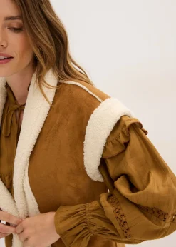 Sale Chaleco de borrego sintético Mujer Chaquetas Y Abrigos