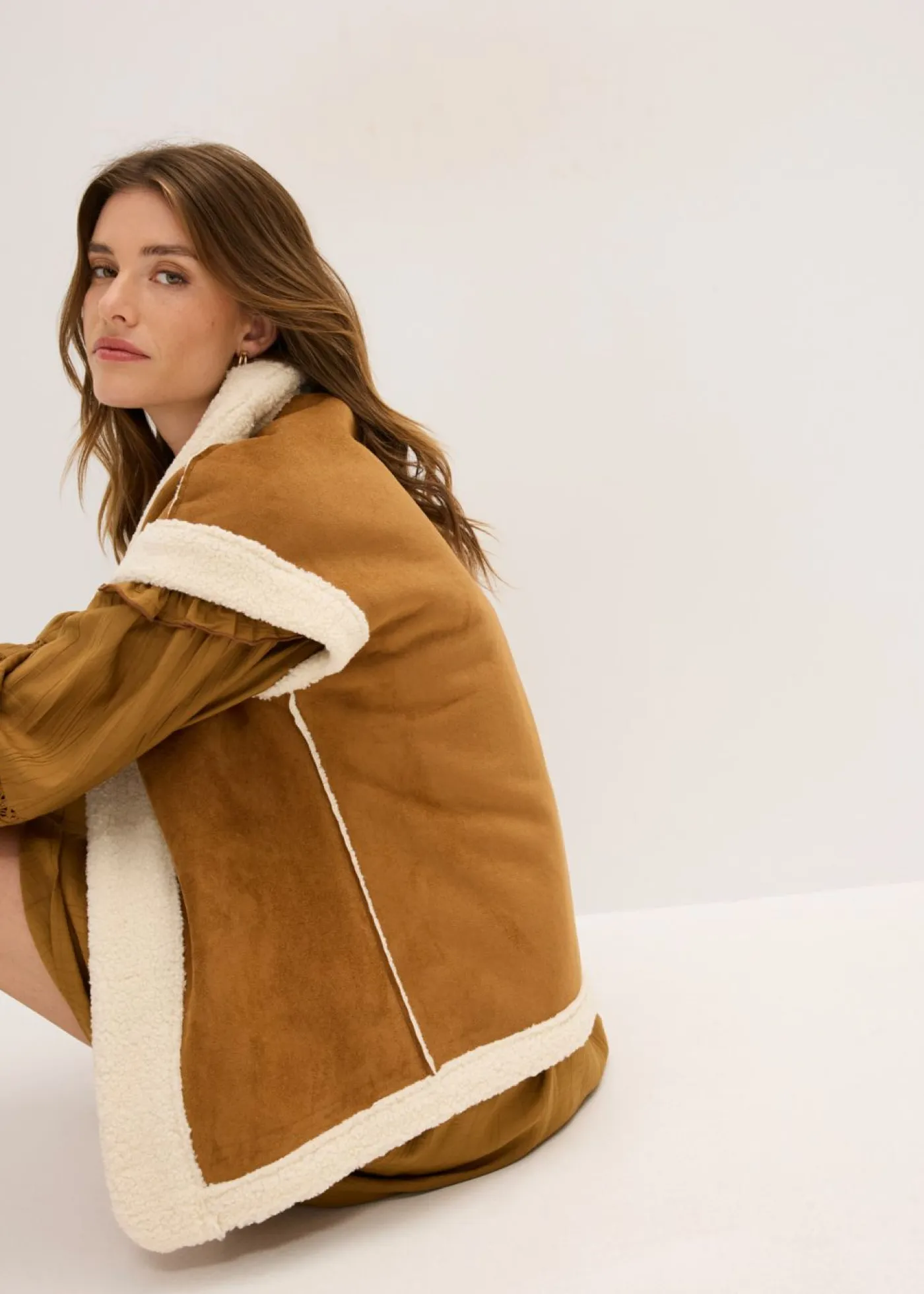 Sale Chaleco de borrego sintético Mujer Chaquetas Y Abrigos