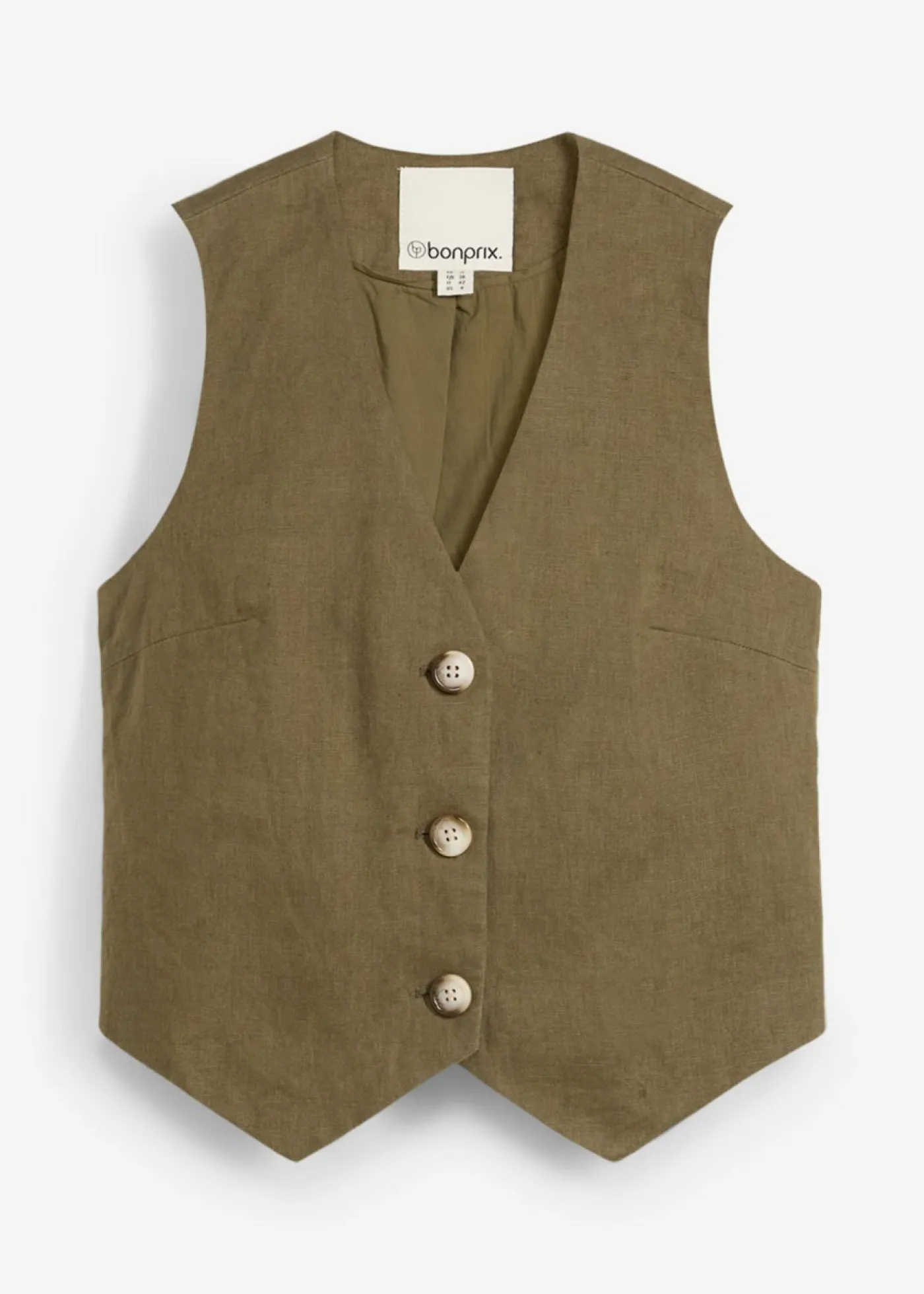 Sale Chaleco de lino puro Mujer Premium|Chaquetas Y Abrigos