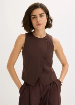 Discount Chaleco de mezcla de viscosa fluida Mujer Chaquetas Y Abrigos