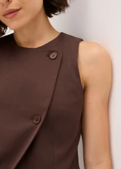 Discount Chaleco de mezcla de viscosa fluida Mujer Chaquetas Y Abrigos