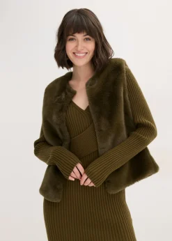Outlet Chaleco de pelo sintético Mujer Chaquetas Y Abrigos