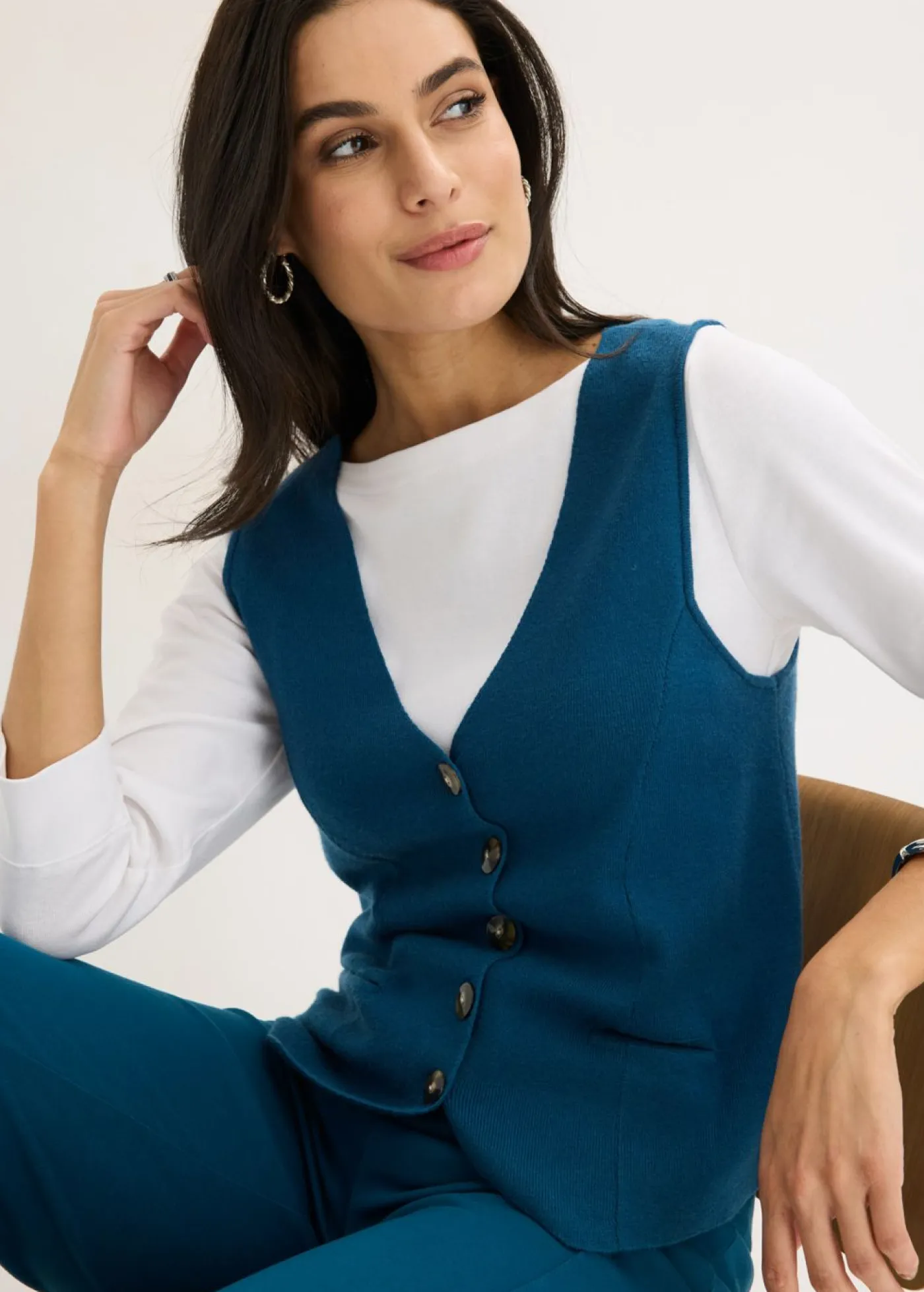Sale Chaleco de punto Mujer Chaquetas Y Abrigos|Ropa De Punto
