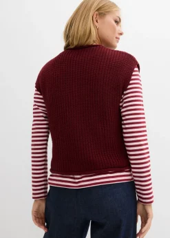 Sale Chaleco de punto con bolsillos Mujer Chaquetas Y Abrigos|Ropa De Punto