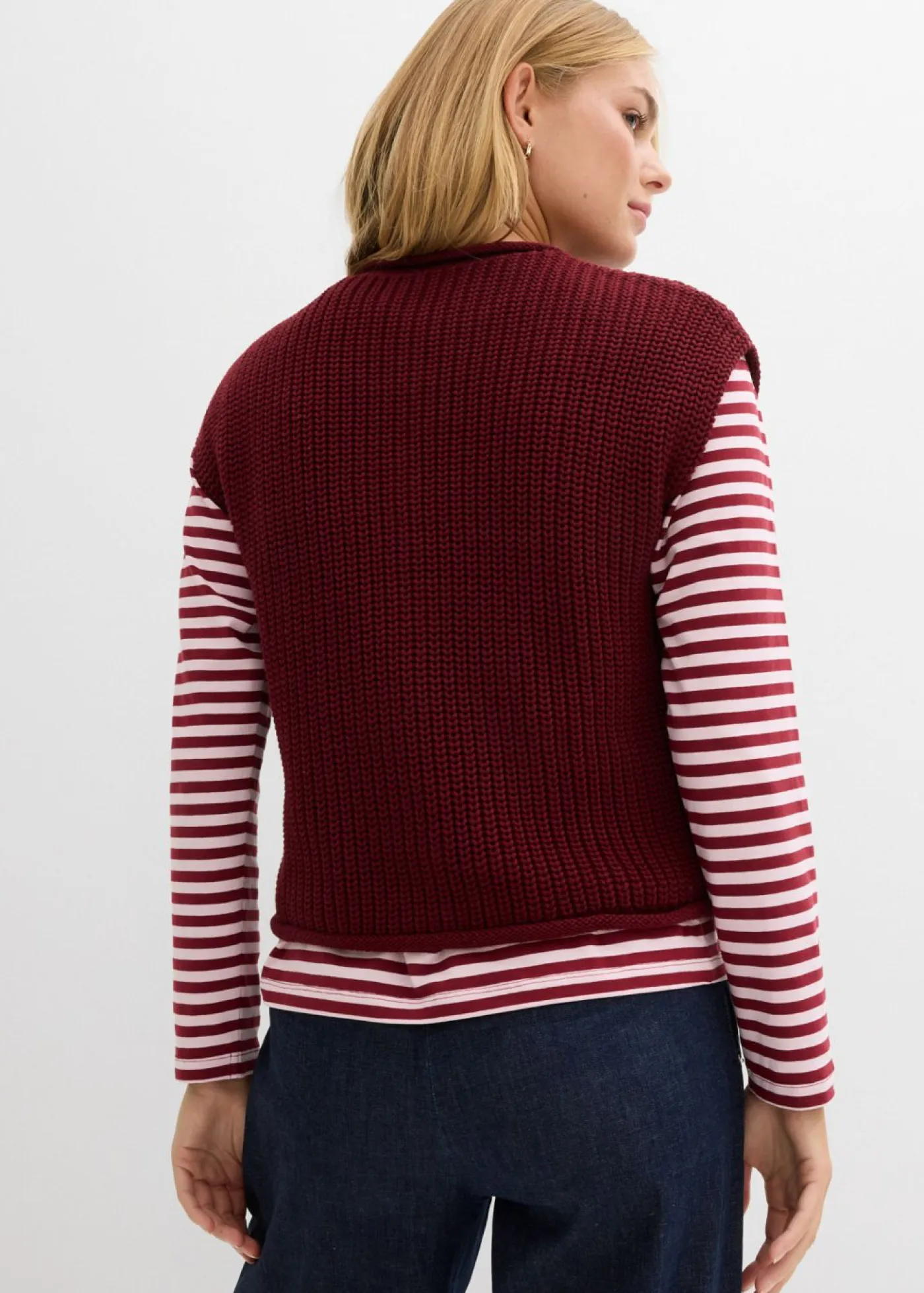 Sale Chaleco de punto con bolsillos Mujer Chaquetas Y Abrigos|Ropa De Punto