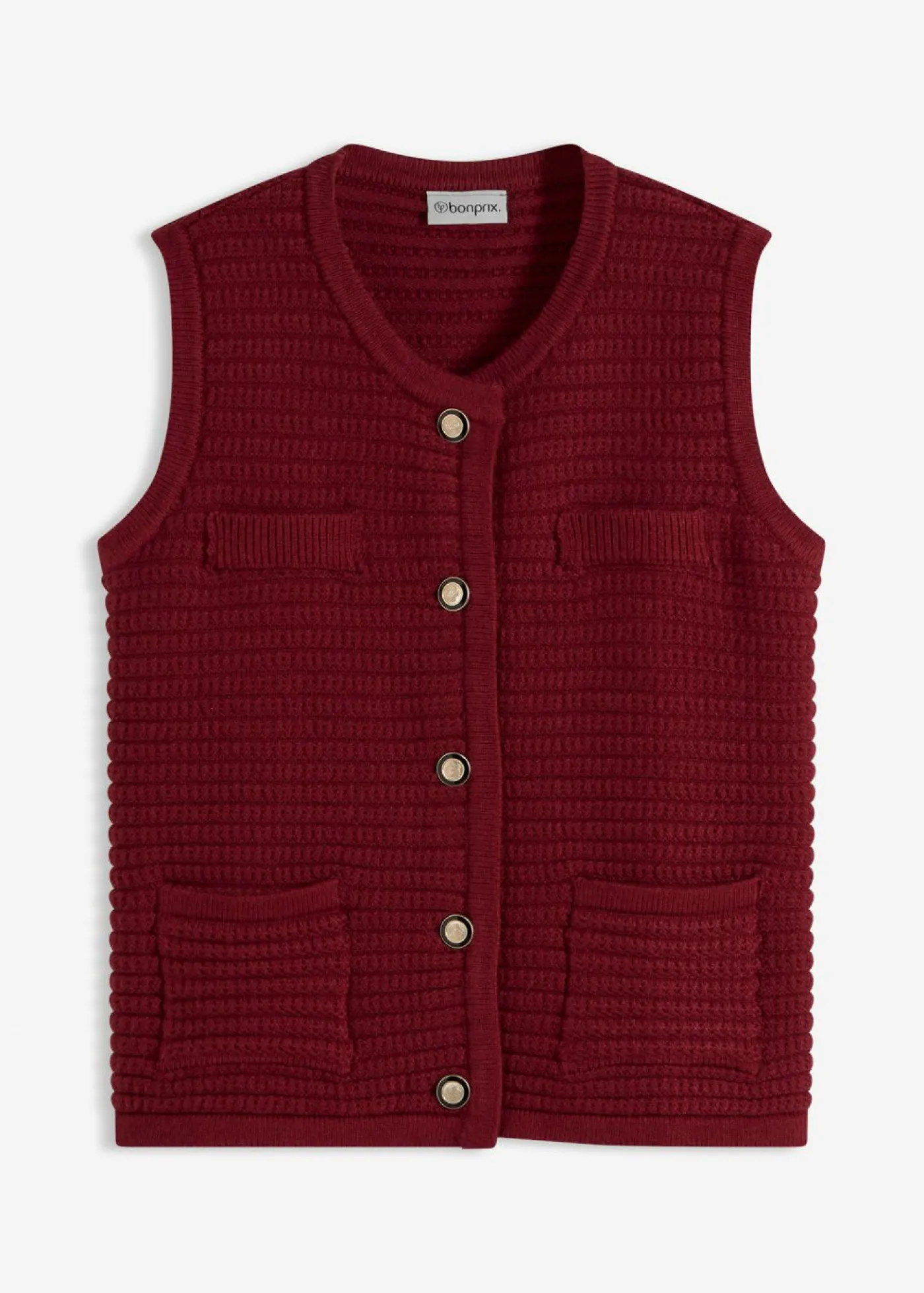 Outlet Chaleco de punto con contenido de viscosa Mujer Chaquetas Y Abrigos|Ropa De Punto