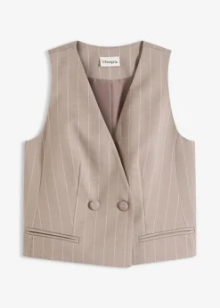 Outlet Chaleco de traje de raya diplomática Mujer Chaquetas Y Abrigos