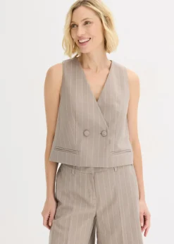 Outlet Chaleco de traje de raya diplomática Mujer Chaquetas Y Abrigos