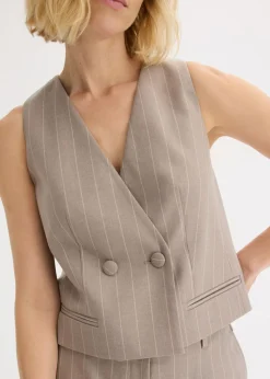 Outlet Chaleco de traje de raya diplomática Mujer Chaquetas Y Abrigos