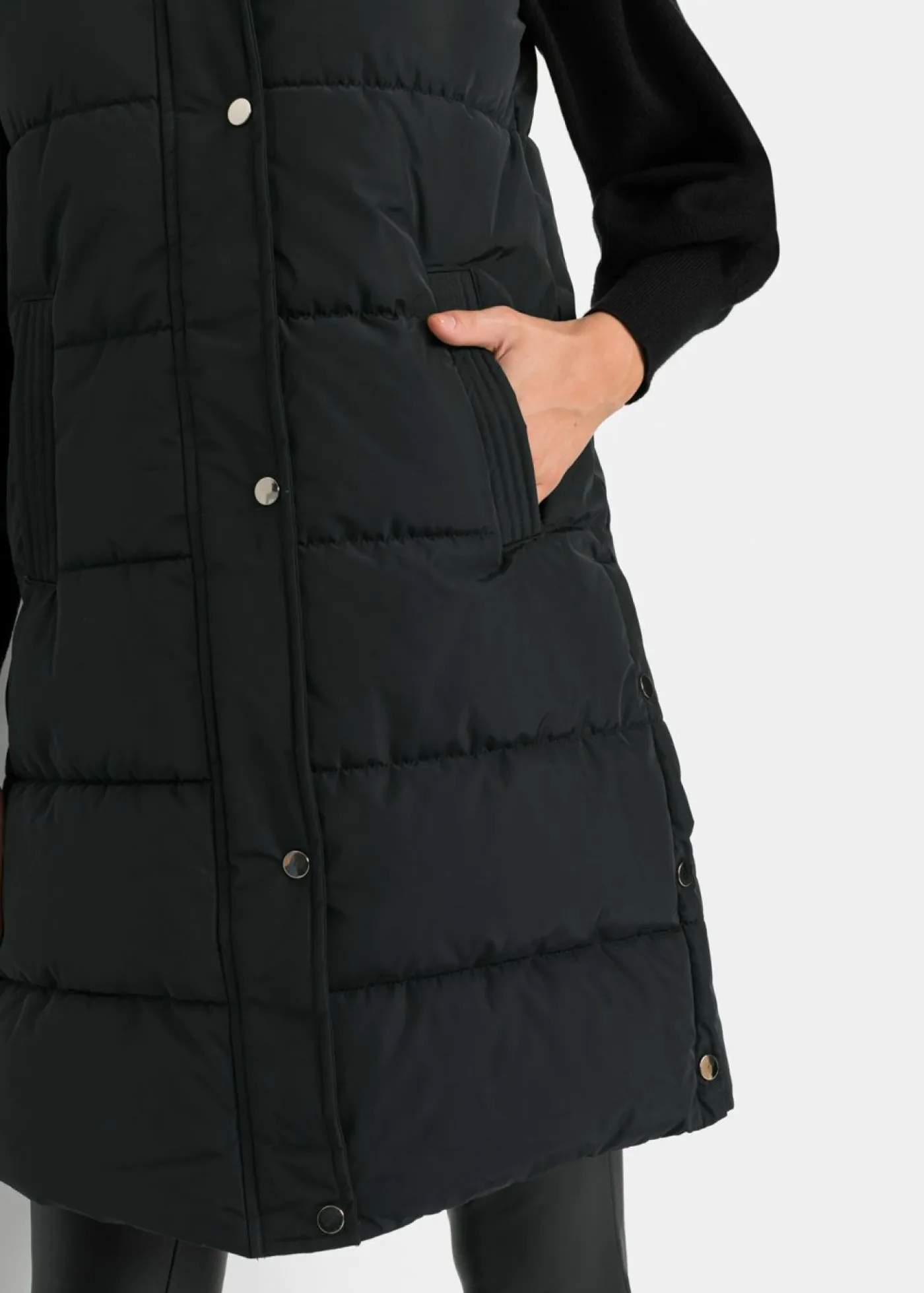 Outlet Chaleco guateado con capucha Mujer Chaquetas Y Abrigos