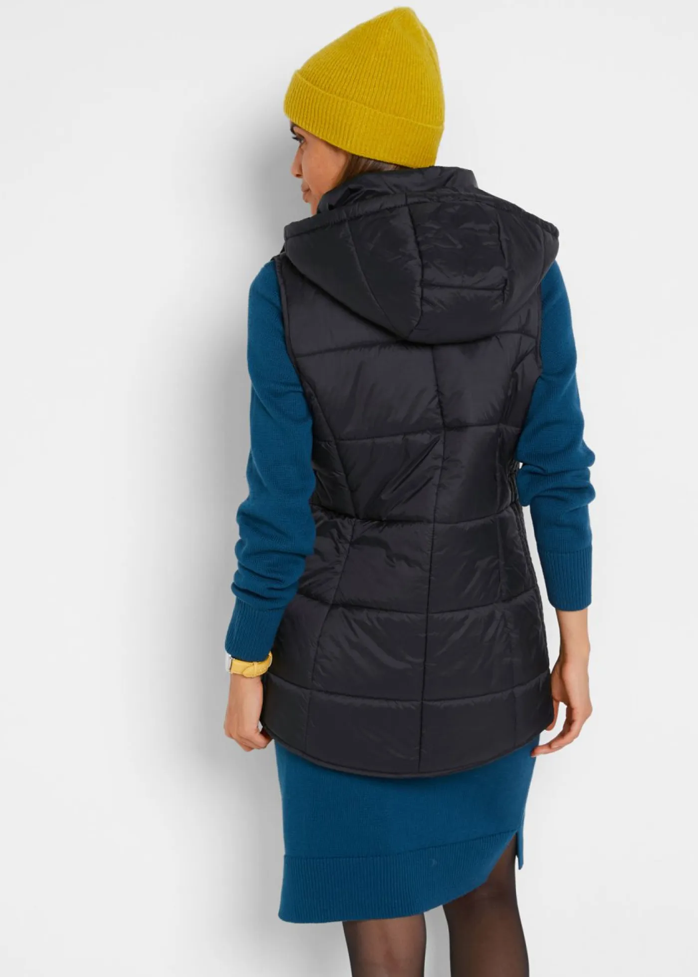 Sale Chaleco guateado con capucha desmontable Mujer Chaquetas Y Abrigos