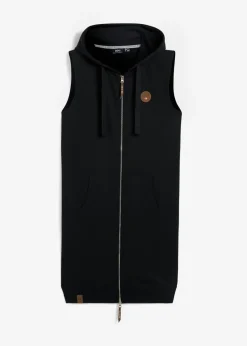 Outlet Chaleco largo tipo sudadera con capucha de mezcla de algodón Mujer Ropa Cómoda|Chaquetas Y Abrigos